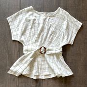 Linen belted  top