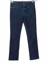 DL1961 Jeans Women 4 27" Blue Grace Mid Rise Straight Dark Wash Neutral Minimal