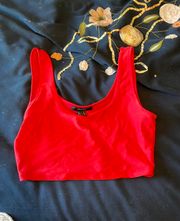 Forever 21 Red Crop Top Tank