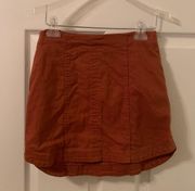 Altar’d State Burnt Orange Denim Skirt