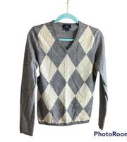 Vintage Brooks Brothers Merino Wool Argyle Sweater Medium