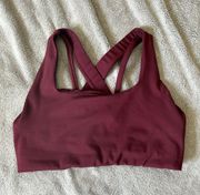 Maroon Sports Bra