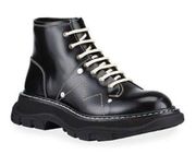 Tread Patent Lace Up Combat Boot