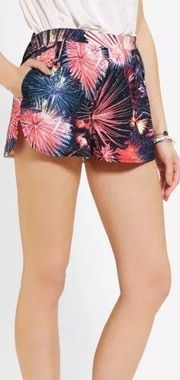 lovers and friends fireworks print printed mini shorts