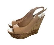 Gianni Bini Women's 10 Norreen Siera Tan Open Toed High Wedges