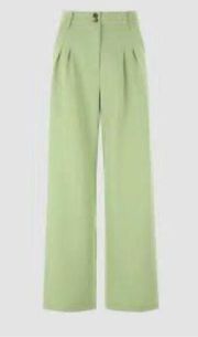 Cider lime green high waisted wide leg pants