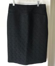 Stitched Black Zip Pencil Skirt 40