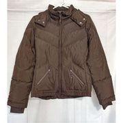 JCrew brown puffer coat