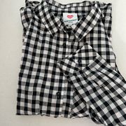 ANTHROPOLOGIE | Hester & Orchard Gingham Check Metallic Button Down Shir…