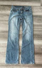 Buffalo David Bitton Boot Cut Jeans Soft Size 27 Mega-X Medium Wash K6