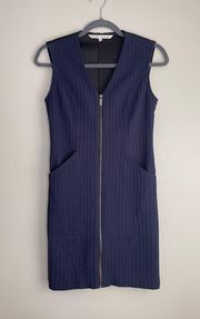 RACHEL  front zip sleeveless dress with pockets