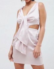 Pink Silk Cut-Out Dress NWT
