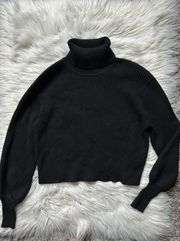 Cropped Turtleneck Sweater