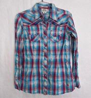 Ariat pearl snap button down shirt size medium