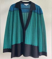 MISOOK 80s/90s vibe chevron one button blazer size L