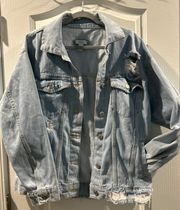 Forever 21 Distressed Jean Jacket