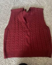 Red  Sweater Vest