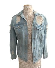 Boomboomjeans Denim Distressed Jacket Sz Small