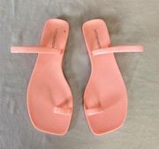 Jeffrey Campbell Peach Slip On Flat Sandals Size 7