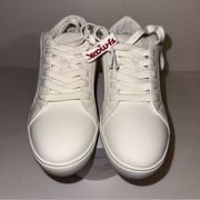 New York Emily All White Lace Up Sneakers Size 8 New No box