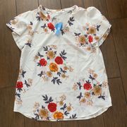 NWT Cupshe Floral Blouse sz L