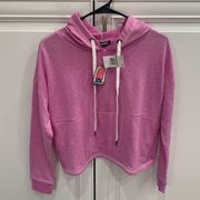 oversized lavender cropped hoodie.  Women’s size large. New w/ tags