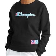 Champion New  Black Reverse Weave Crewneck Sweater Size XS