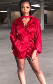 NWT Red Sleeve Romper