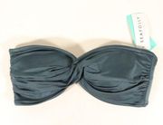 NWT Seafolly Shine On Twist Bandeau in Blueprint