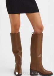 Knee high brown boots