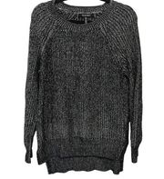 NWT Ellen Tracy‎ black Marled Knit Pullover Sweater size M