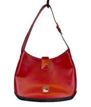 Dooney Bourke Red Shoulder Bag Purse ParaSole Vintage Hobo Bag