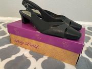 Easy Street Deb Grey Croco Slingback Sandal - Sz 10 - New in Box