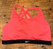 Nike orange and black racerback low impact sporty XL bra