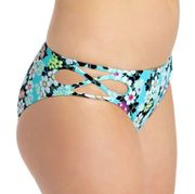 California Waves Floral Strappy Bikini Swim Bottom