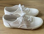 NWT White Canvas Sneakers