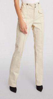 Isabel Marant dilirok wide leg pinched front ecru trousers pants size 38