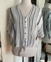 Style Envy Large Striped Top 