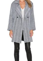 Line & Dot Herringbone Grey Jacket Coat Jean Luc Overcoat NWT revolve