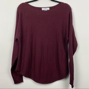 MAGASCHONI Burgundy Maroon Cabernet Cashmere Blend Light Sweater Small S