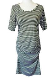 Melrose And Market Women’s Maternity Dress Short Sleeve Stripe Size Medium