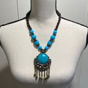 Brand New!! Turquoise beaded statement necklace