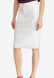 Ralph Lauren Lauren Jeans Co white denim skirt