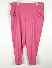 CLIMATE RIGHT By CUDDL DUDS Hot Pink High Rise Jogger Pants, Size 3X