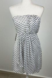 Express White & Black Strapless Mini Dress Size 2 NWT