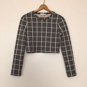 WAYF grid pattern design Crop top large