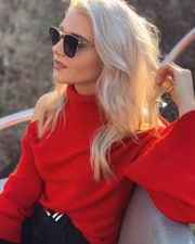 Red Turtleneck Sweater