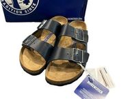 Birkenstock Sandals Arizona BS Dark Blue Size NEW In Box Size 37 US 6-6.5