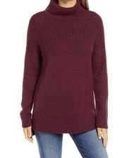 NEW Caslon Mixed Knit Turtleneck Sweater Size XS