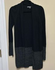 Black and gray cardigan